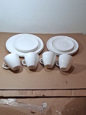 15 CENTURA Dishes by Corning All White Vintage USA